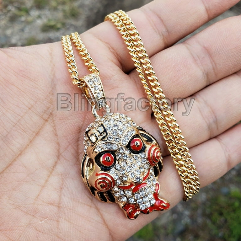 Jigsaw pendant iced out best sale