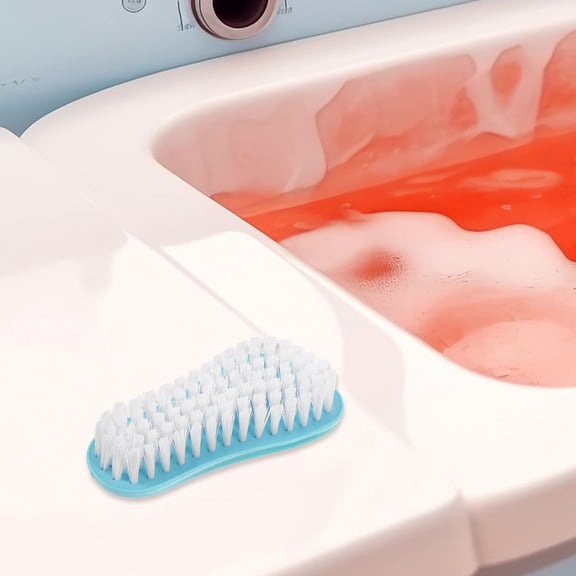 Amosfun 2Pcs Durable Plastic Soft Bristle Shoe and Clothes Cleaning Brush for Home and Travel