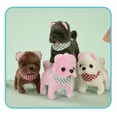 thumbnail image 3 of Electric plush toy puppy can walk, bark, nod and wag its tail 1-3 pet playhouse children's toys (vertical eared teddy bear [green]), 3 of 5