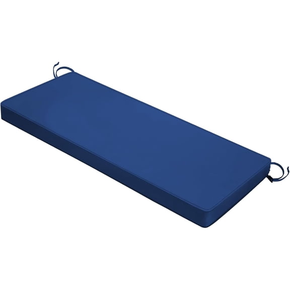 Outdoor Bench Cushion 42 x 18 x 3 Inch with Ties, Thick Waterproof Porch Swing Cushions for Patio Furniture Chair Pad, Seat Sofa Garden Replacement Cushion Sponge Filling
