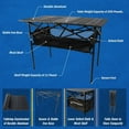 thumbnail image 5 of Wakeman Outdoors Camping Table with Storage Shelf and Carrying Bag, Black, 5 of 6
