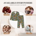 thumbnail image 7 of Yiaed Color Summer Print Pajamas Women's Long Sleeve Sleepwear Soft Button Down Loungewear Pjs Lounge Set Nightwear Womens Pajama Pants-Small, 7 of 7