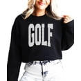 thumbnail image 7 of Golf Sweatshirt for Women Kids  Cute Preppy Golf Crewneck Pullover Black Sweatshirt Adult Small, 7 of 7