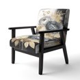thumbnail image 3 of Designart "Blue Modern Floral Pattern" Upholstered Traditional Accent Chair and Floral & Botanical Arm Chair - Multiple Color & Pattern, 3 of 7