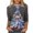 Blue, variant on YABCSAZ Ugly Christmas Sweaters for Women 3/4 Sleeve Tops Casual Loose Pullover Oversize Crewneck Sweatshirt Xmas Graphic Print Fall Trendy Outfits T Shirts for Xmas Party Holiday Tops