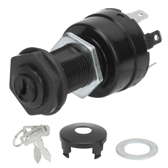 Ignition Switch with 2 Keys 4 Pin 1025151‑01 Replacement for Club Car Precedent Gas Club Car Models 2004‑UP