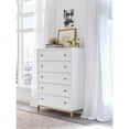 thumbnail image 2 of Maklaine Modern 5 Drawer Wood Chest in White, 2 of 6