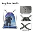thumbnail image 3 of Yiaed Astronauts Start Running Print Drawstring Bags Drawstring Backpack Bulk String Back Pack Gym Sport Bag-Small, 3 of 5