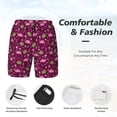 thumbnail image 3 of Fuzoiu Festive Flamingos Print Men's Swim Shorts,Quick-Dry Double-Layer Swim Trunks,Board Trunks,Beach Shorts Swimwear Bathing Suits-Large, 3 of 6