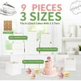 thumbnail image 2 of 9 Pcs Cake Box, Tall Cake Boxes with Window in 3 Sizes 12x12x12 10x10x10 8x8x8 Inches, Bakery Boxes Disposable Carrier Take Out Container, 2 or 3 Tier for Birthday Christmas, 2 of 7