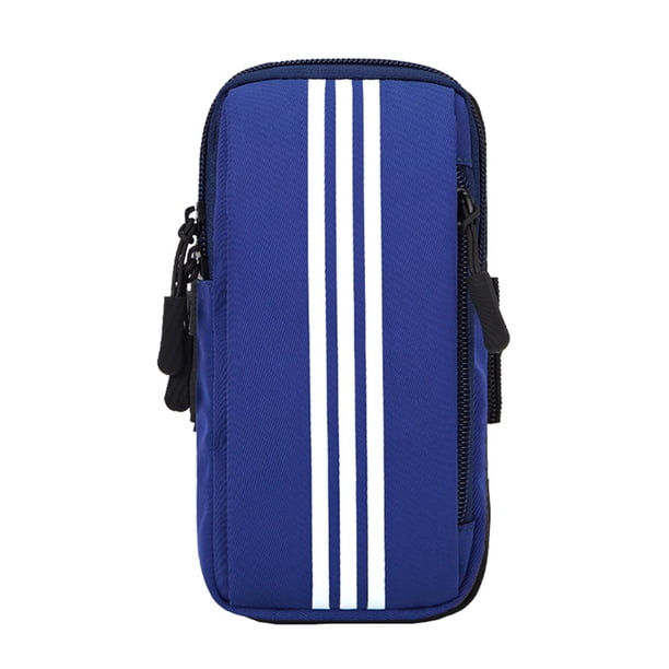 Soidarity Cierre de cremallera Bolsa para el brazo del teléfono móvil Senderismo Correr Bolsa de almacenamiento ajustable Fitness Entrenamiento Teléfono Ropa Deportiva, Zapatos Azul Soidarity OD028879-02B
