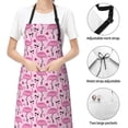 thumbnail image 4 of Kdxio Cute Watermelon Flamingo Apron with Pockets Adjustable Kitchen Aprons for Men Women Waterproof Aprons for Cooking,Drawing,Crafting, Baking Household Cleaning, 4 of 8