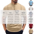 thumbnail image 5 of Klisyaur Shirt for Men Short Sleeve Crewneck Button Shirts Solid Color Casual Fashion Summer Tees Top, 5 of 7
