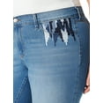 thumbnail image 4 of Jessica Simpson Plus Size Poppy Skinny Mid Rise Embroidered Jeans, Sizes 16W-24W, 4 of 5