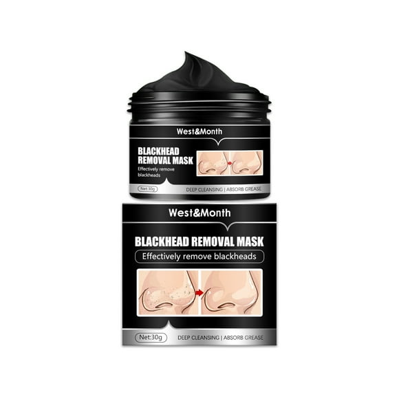 EARKITY Blackhead Remover Mask, Peel Off Face Mask, Charcoal Peel Off Black Mask, Deep Cleansing Facial Mask, Pore Whiteheads Cleanser, Strawberry Nose Purifying, Facial Purifying and Clean Blackhead