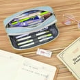 thumbnail image 6 of Della Gao Pencil Case Large Capacity Pencil Pouch for Adults (Light Blue), 6 of 12