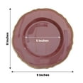 thumbnail image 3 of Efavormart 10 Pack | 9" Mauve / Gold Scalloped Rim Plastic Dinner Plates, Disposable Party Plates For Weddings Party Events, 3 of 6