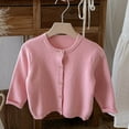 thumbnail image 5 of Girls Lightweight Jacket Girls Knit Cardigan Coat Jacket Long Sleeve Open Front Outerwear For Toddler Kids Soft Comfortable Autumn Winter Spring Casual Wear For Girls 9 Months To 8 Years, 5 of 8