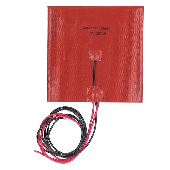 Silicone Heater Pad Heating Mat 180 200x200mm 200W Accessory for 3D Printer Hotbed DC12V