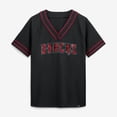 thumbnail image 4 of Women's Fanatics Black Arizona Diamondbacks Diva Race Ahead Raglan V-Neck T-Shirt, 4 of 5