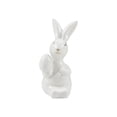 thumbnail image 2 of Eolstice Ceramic White Easter Bunny Figurine, Egg Decorative Spring Tabletop Decor, Bunny Collectible Ornament, for Home Shelf, Mantel, Gift, Holiday s(C), 2 of 6
