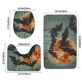 thumbnail image 2 of Bathroom Rugs Sets 3 Piece - Halloween Bats Full Moon Absorbent Non Slip Bath Mats, U-Shape Toilet Lid Cover, Contour Mat, Soft Washable Shower Mats Bath Rug Mat for Bathroom Tub Toilet, 2 of 7