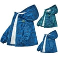 thumbnail image 6 of ZACPNCV Boys Rain Jacket with Detachable Hood Lightweight Raincoats for Kids Green 4-5 Years, 6 of 6