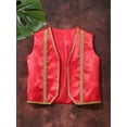 thumbnail image 3 of Ocealan Child Arabian Prince Street Dance Waistcoat Silky Regal King Blazer Vest Lamp Shirts Burgundy 10, 3 of 7