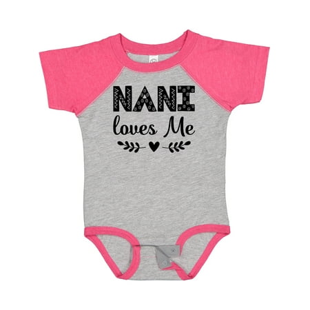 

Inktastic Nani Loves Me Baby Clothes Gift Baby Girl Bodysuit