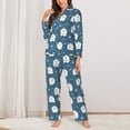 thumbnail image 2 of Pofeuu Christmas sheep Print Womens Pajamas Set Long Sleeve Sleepwear Button Down Nightwear Soft Pj Lounge Sets Button Down Pajamas Women-Large, 2 of 7