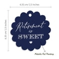 thumbnail image 6 of Inkdotpot Real Silver Foil Retirement Is Sweet Text Tags Favor Hang Paper Tags 100 Pieces, 6 of 6