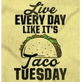 thumbnail image 2 of Live Every Day is Taco Tuesday Joke Plus Size Crewneck Graphic Tee Shirt Brisco Brands 3X, 2 of 5