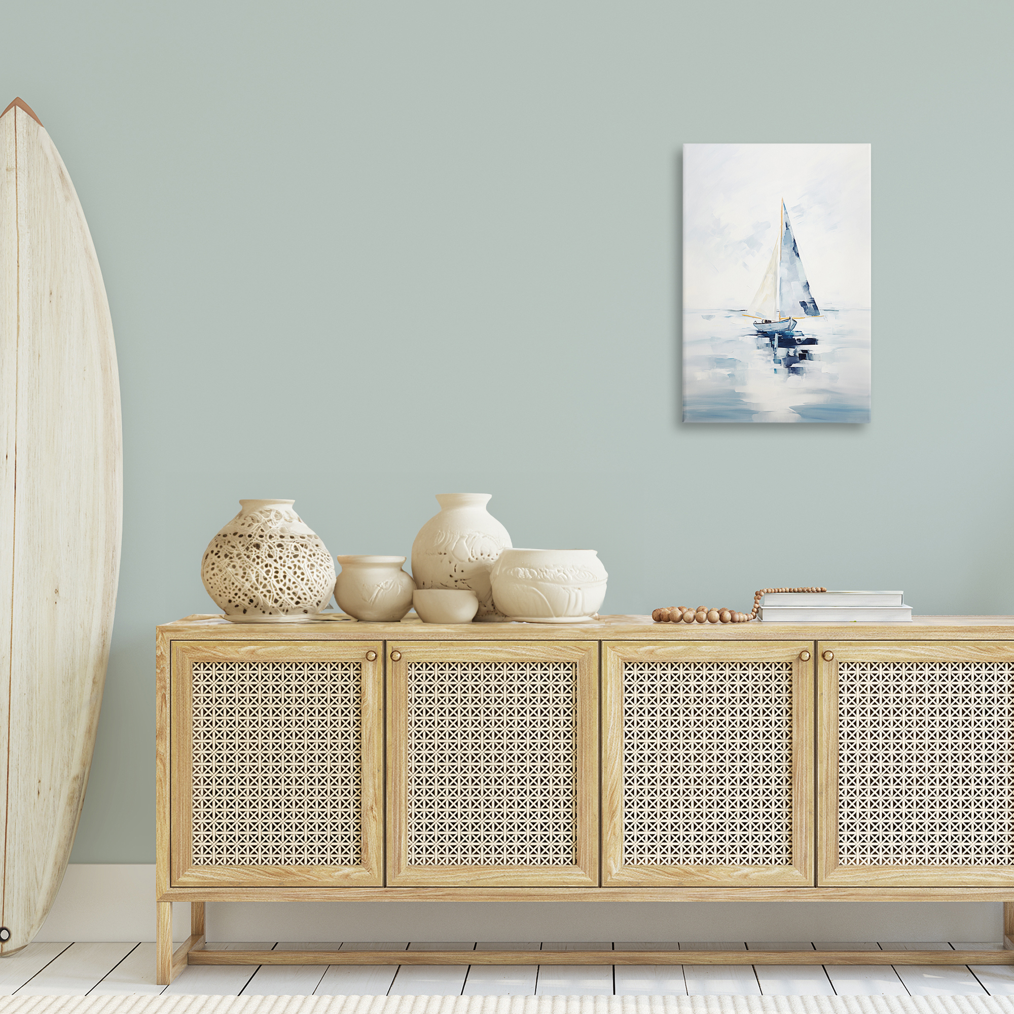 Stupell Industries Abstract Paint Strokes Boat Abstract Painting Wrapped Canvas Art Print Wall Art, 20 x 30
