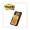 Post-it Arrow Message 1" Page Flags, Sign Here, Yellow, 50 Flags Per Dispenser, 12 Dispensers Per Pack