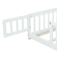 thumbnail image 6 of Miniyam Wood Twin Size Floor Bed Guardrails for Kids, White, 6 of 7