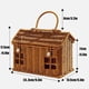 thumbnail image 5 of Cesta de Ratán con Forma de Casa y Tapa, Organizador de Estantes Tejido A Mano con Asa Plegable, Cesta de Mimbre para Cosecha., 5 of 9