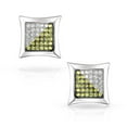 thumbnail image 4 of Bling Jewelry Simulated Citrine CZ Kite Mens Earrings 925 Silver 10mm, 4 of 5