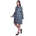 thumbnail image 3 of Moomaya Womens Long Sleeve Printed Knee Length Dress Flared Flowy Summer Dress, 3 of 6