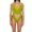 Yellow, variant on Women's Mesh Bikini Sexy Backless V Neck Bikini