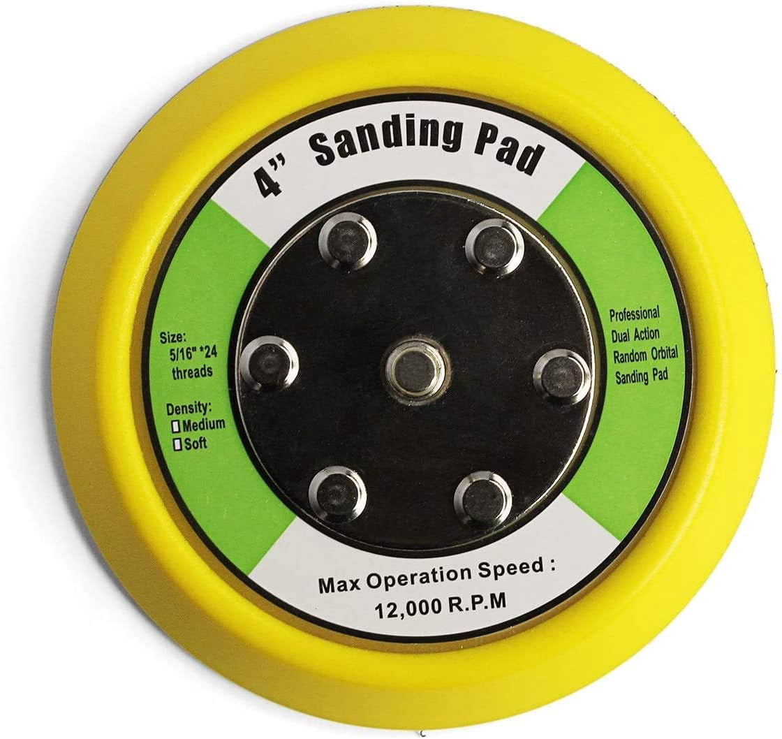 FRKSMD-4 Inch Sanding Pads, Dual-Action Hook & Loop Molded Urethane Flexible Backing Plate for Random Orbital Sander Car Polisher - 2 PCS Set