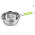 thumbnail image 2 of Stainless Steel Strainer 20cm Strainer with Handle Easy To Clean and Maintain Colander for Vegetables and Fruits Drip Basin Rice Basin Double Ear Drip Basin, 2 of 6