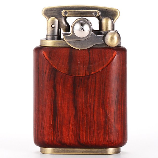 En Solde Outils de Menuiserie Briquet à Pétrole Rétro en Bois de Rose avec Flamme Douce