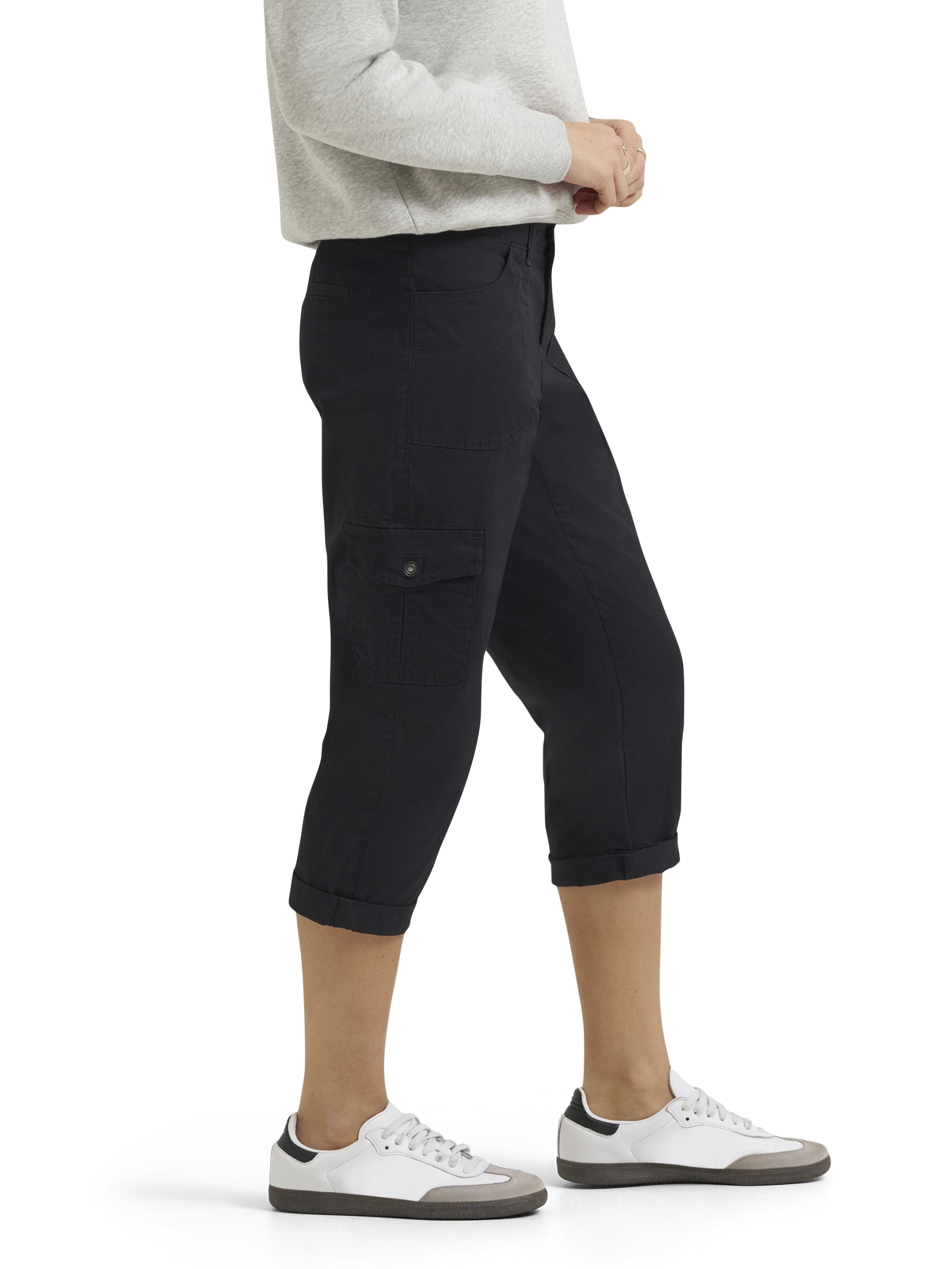 Lee Women's Austin Knit Relaxed Cargo Capri