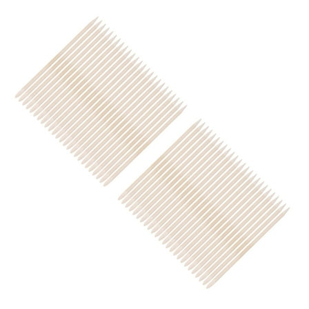 OUNONA 100 Pcs Orange Wood Sticks Cuticle Pusher Remover Manicure Pedicure Wood Nail Care Pusher for Home Nail Salon