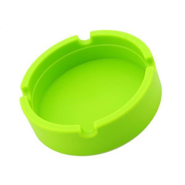 5X Cenicero Redondo de Silicona para Mesa Oficina Verde 5 piezas