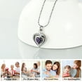 thumbnail image 3 of Cremation Jewelry Heart Urn Necklace for Women Birthstone Memorial Jewelry Pendant for Ashes for Human Pet, 3 of 5