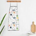thumbnail image 5 of Naloa 1Pack Adjustable Bib Apron Waterdrop Resistant Cooking Kitchen Aprons for Women Men Chef, Easter Rabbit Print, 5 of 5
