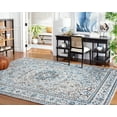 thumbnail image 3 of SAFAVIEH Alhambra Dawa Oriental Area Rug, Light Grey/Navy, 6'7" x 6'7" Square, 3 of 8