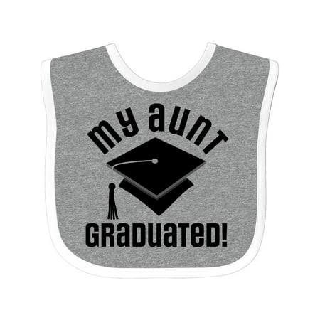 

Inktastic My Aunt Graduated Niece Nephew Gift Gift Baby Boy or Baby Girl Bib