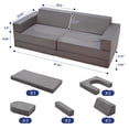thumbnail image 2 of Sofá modular de juegos para niños Kinevoli, sofá seccional para niños pequeños, gris, 2 of 6
